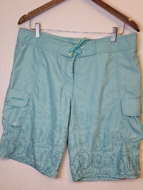 Rossignol Women's Mint Green Board Shorts with Lace-Up‎ Waist
